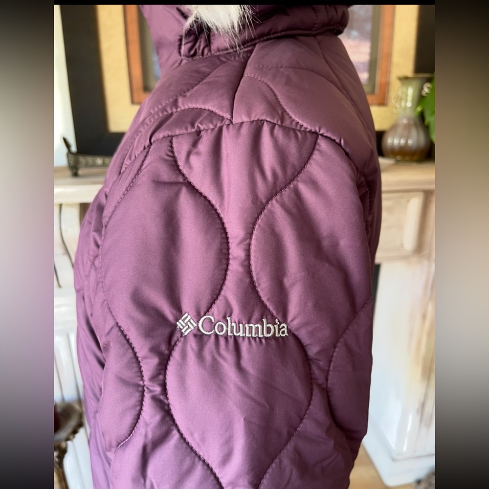 COLUMBIA Thermal Reflective Omni-Heat Lined Convertible Hooded Winter Coat Sz S - Picture 7 of 12
